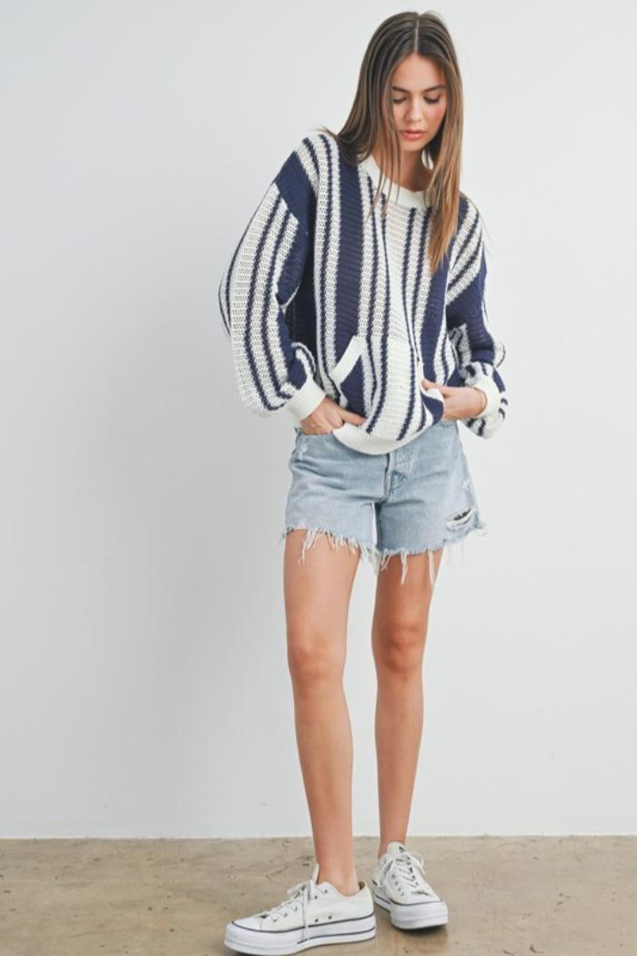 Stripe Pullover Sweater Product Image