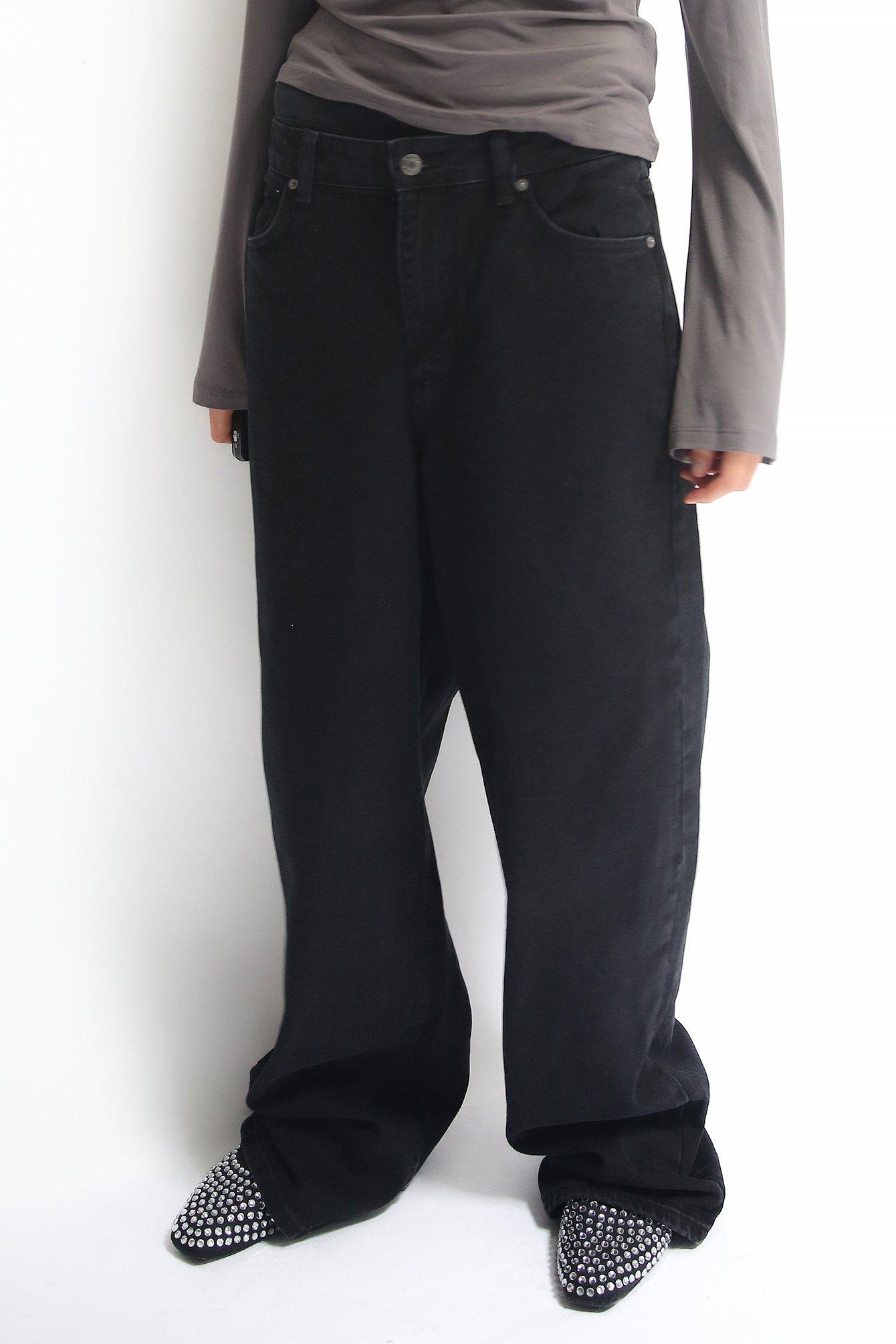 Loose Low Waist Long Jeans Product Image