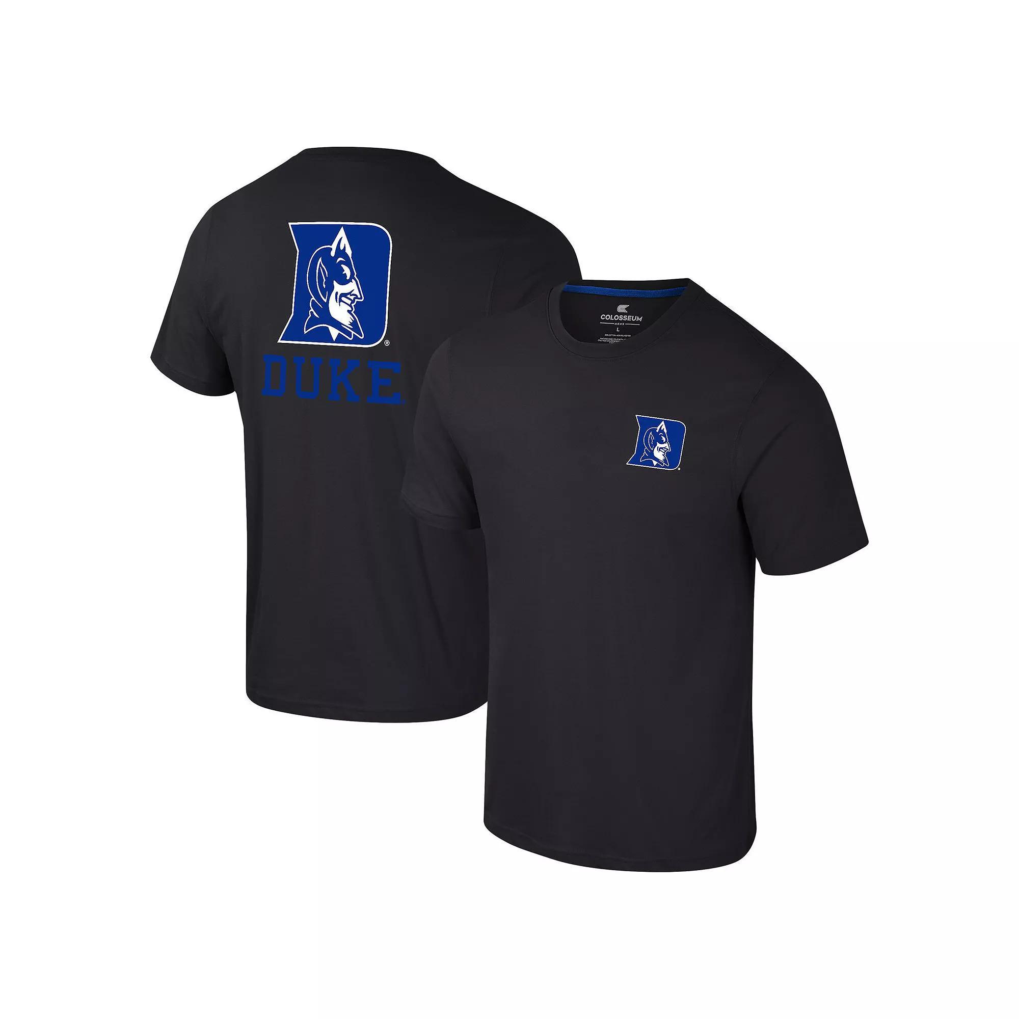 Men's Colosseum Royal Kansas Jayhawks Logo Lockup 2-Hit Active Blend T-Shirt, Size: Large, Blue Product Image
