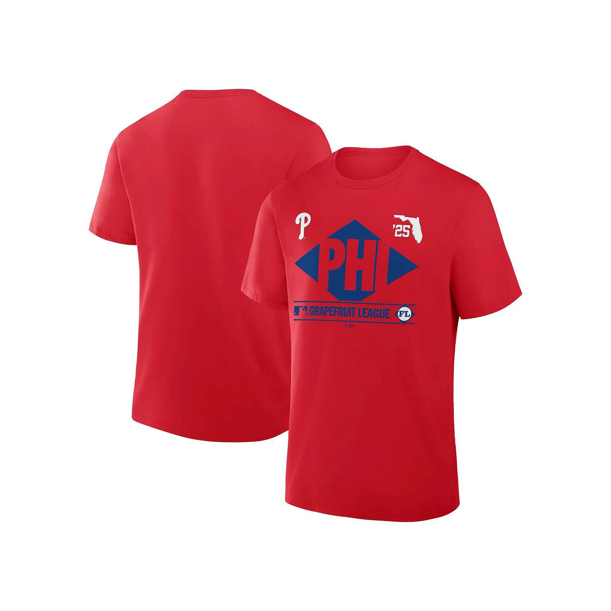 Men's Fanatics Red Philadelphia Phillies 2025 Spring Training Grapefruit League True Icon T-Shirt,  Product Image