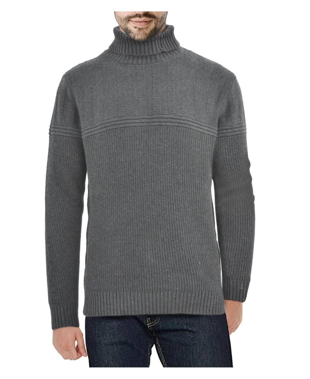 X-Ray Mens Ribbed Pattern Turtleneck Sweater Product Image