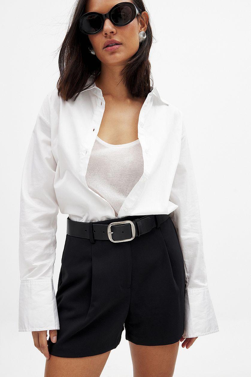 Tailored High Waist Shorts Product Image