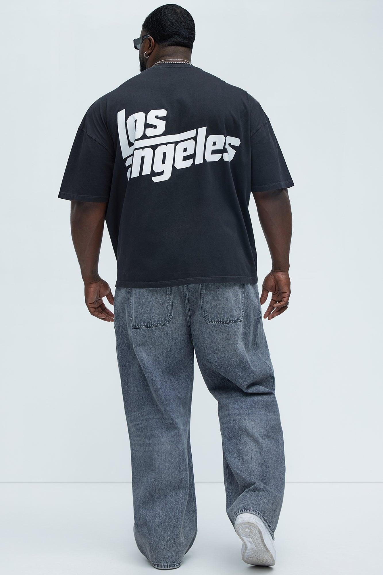 Los Angeles Last Nite Oversized Short Sleeve Tee - Black Product Image