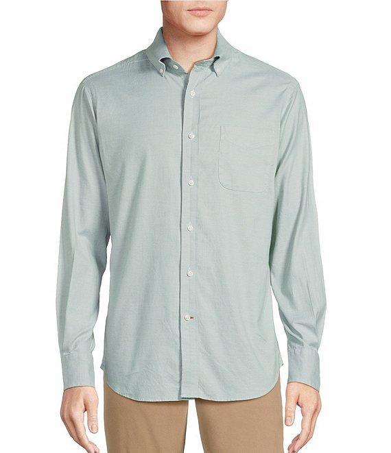 Cremieux Blue Label Solid Oxford Long Sleeve Woven Shirt Product Image