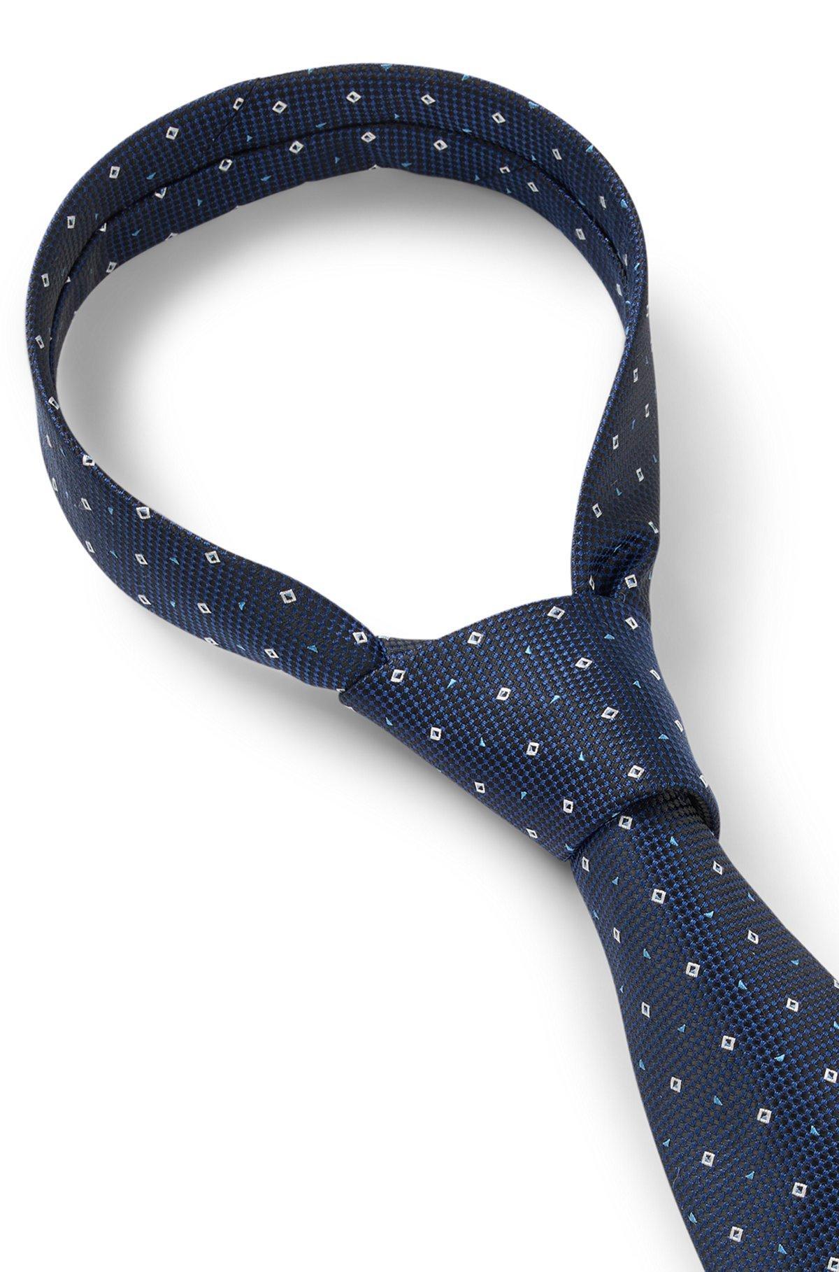 Silk-blend tie with jacquard-woven pattern Product Image