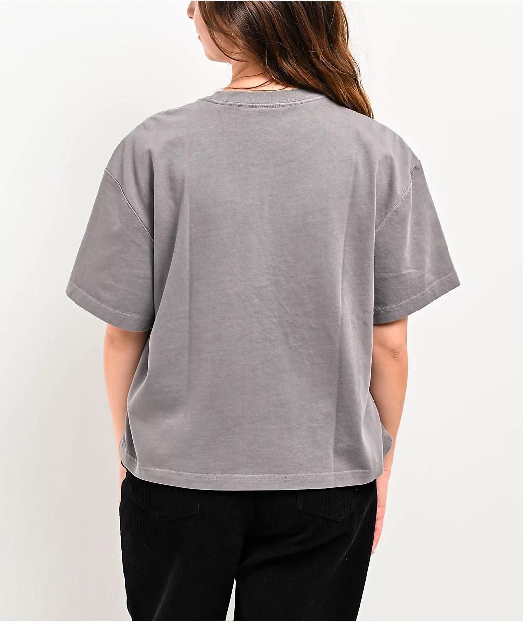 adidas Skate Grey Boxy Crop T-Shirt Product Image