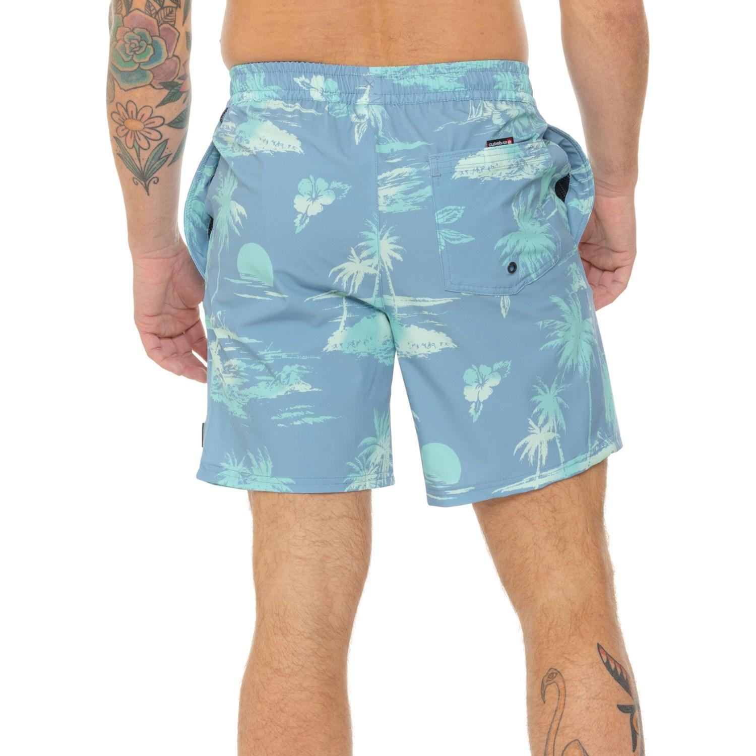 Quiksilver Sunset Print Swim Trunks - 17”, Built-In Liner Product Image