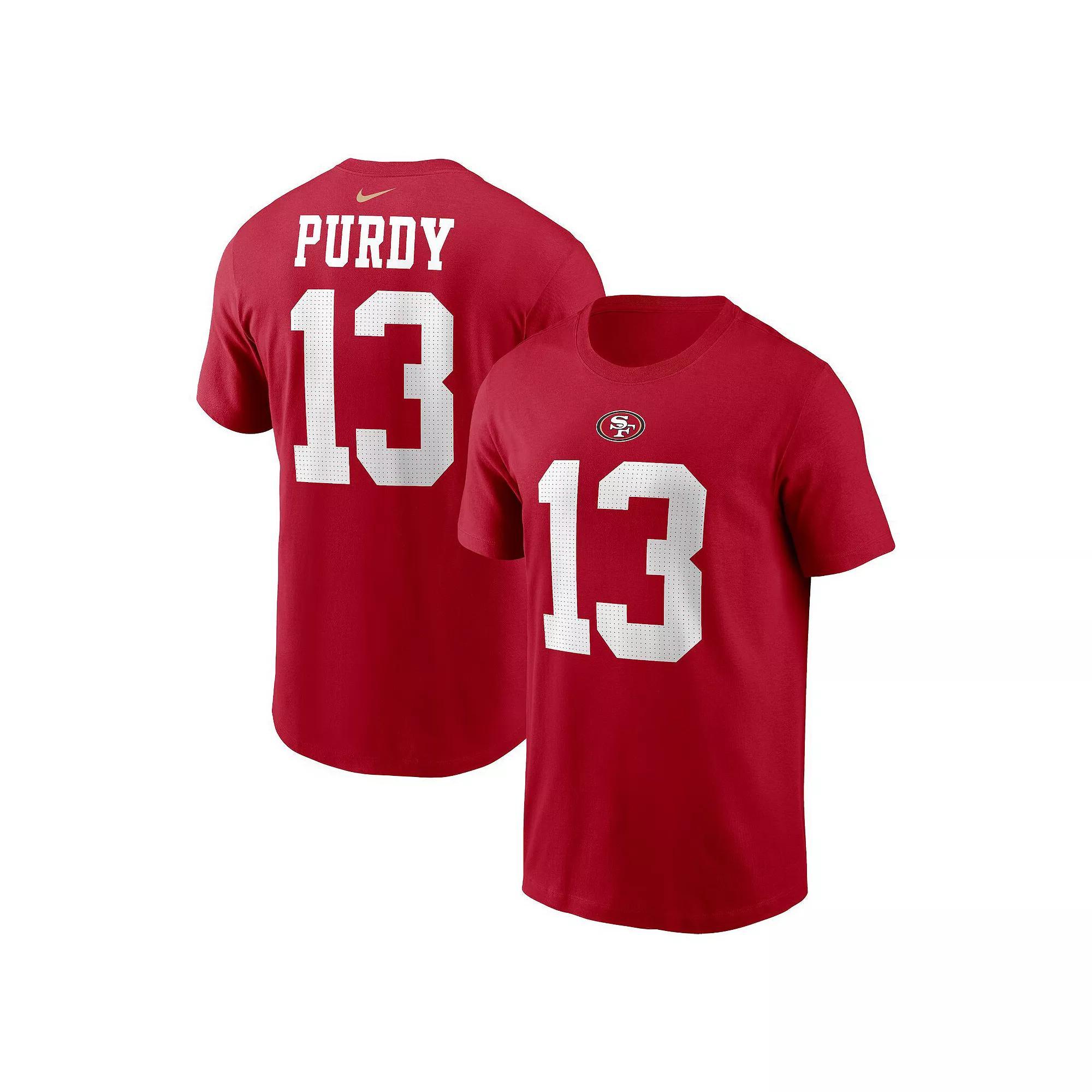 Men's Nike Brock Purdy Scarlet San Francisco 49ers Player Name & Number T-Shirt,  Product Image