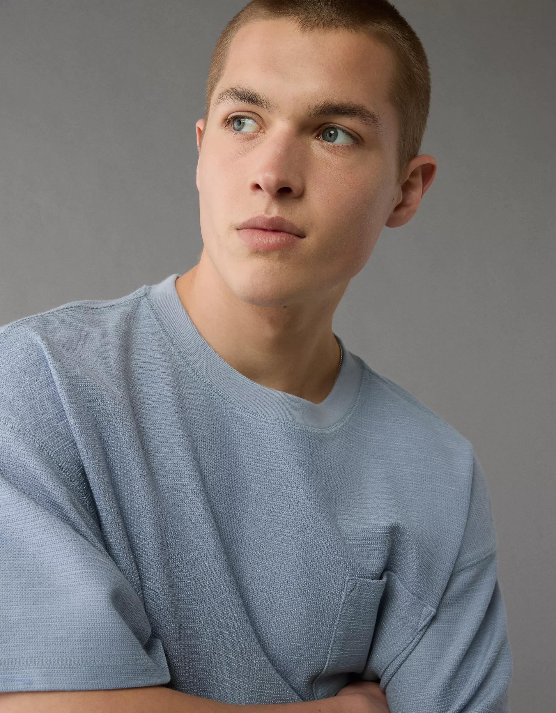 AE 24/7 Boxy Textured T-Shirt Product Image