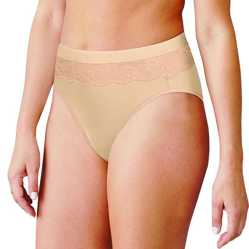 Womens Bali Beautifully Confident Hi-Cut Panty with Leak Protection Liner DFLLH1 Product Image