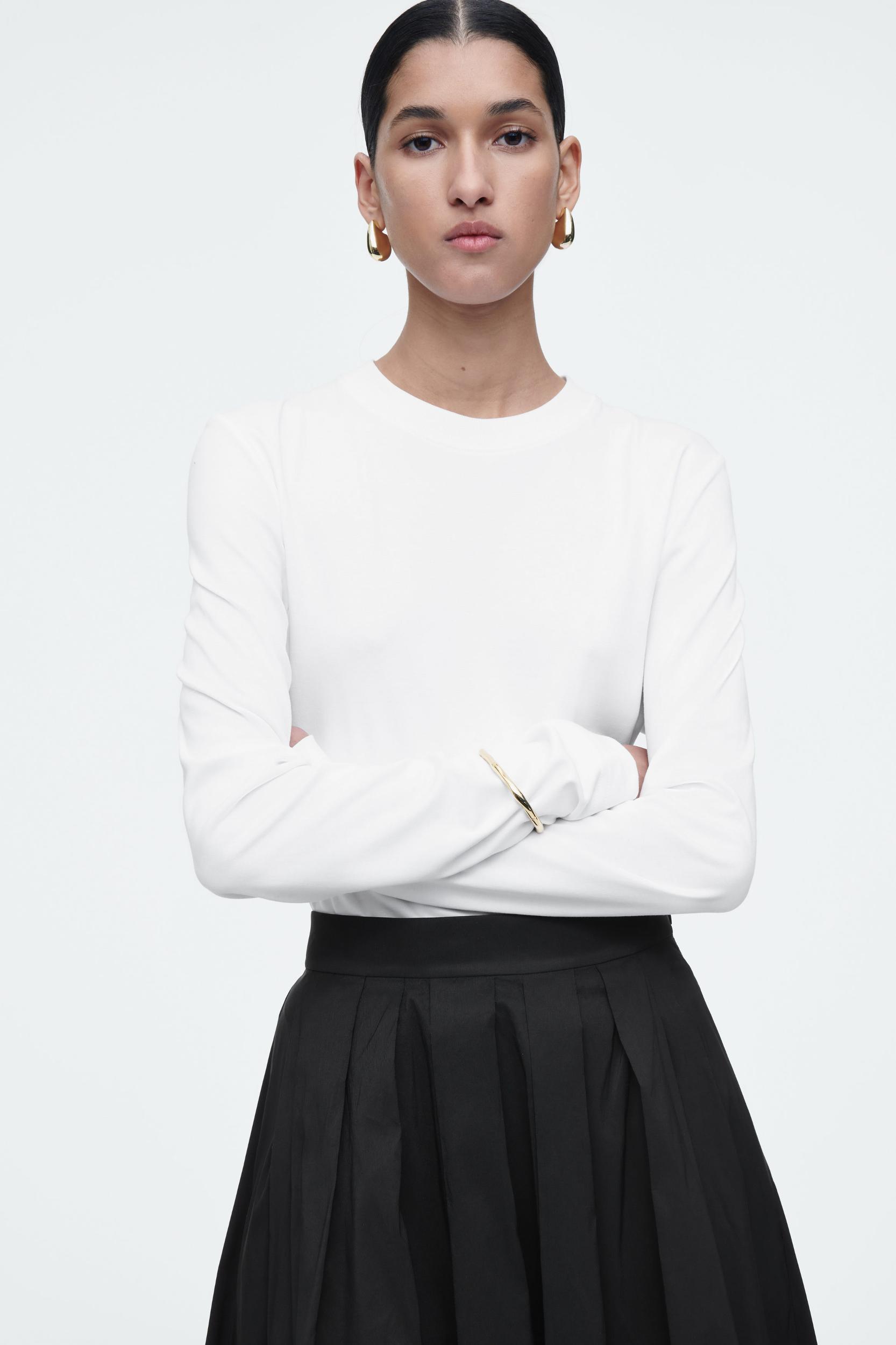 PLEATED A-LINE MIDI SKIRT Product Image