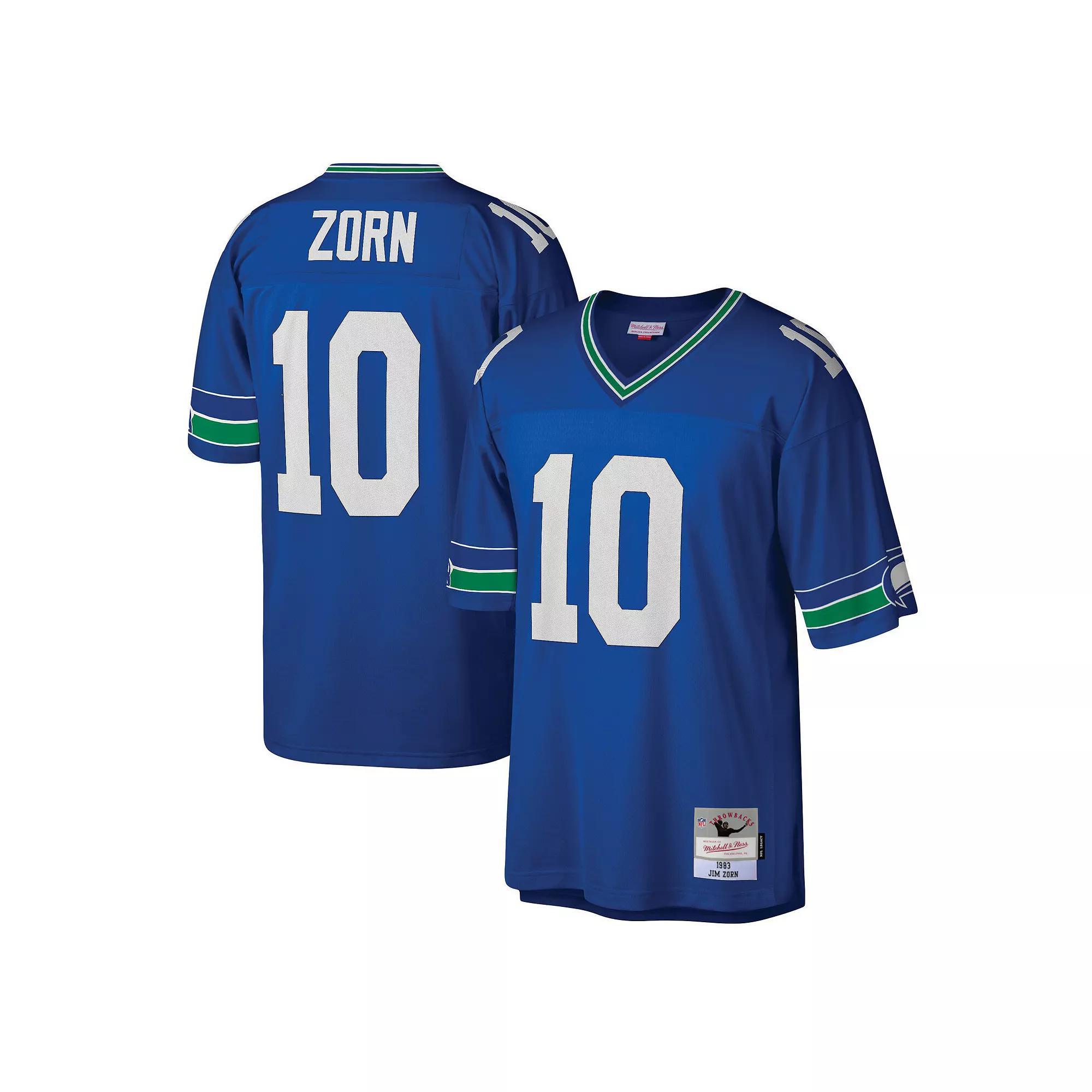 Men's Mitchell & Ness Jim Zorn Royal Seattle Seahawks Legacy Replica Jersey, Size: Large, Blue Product Image