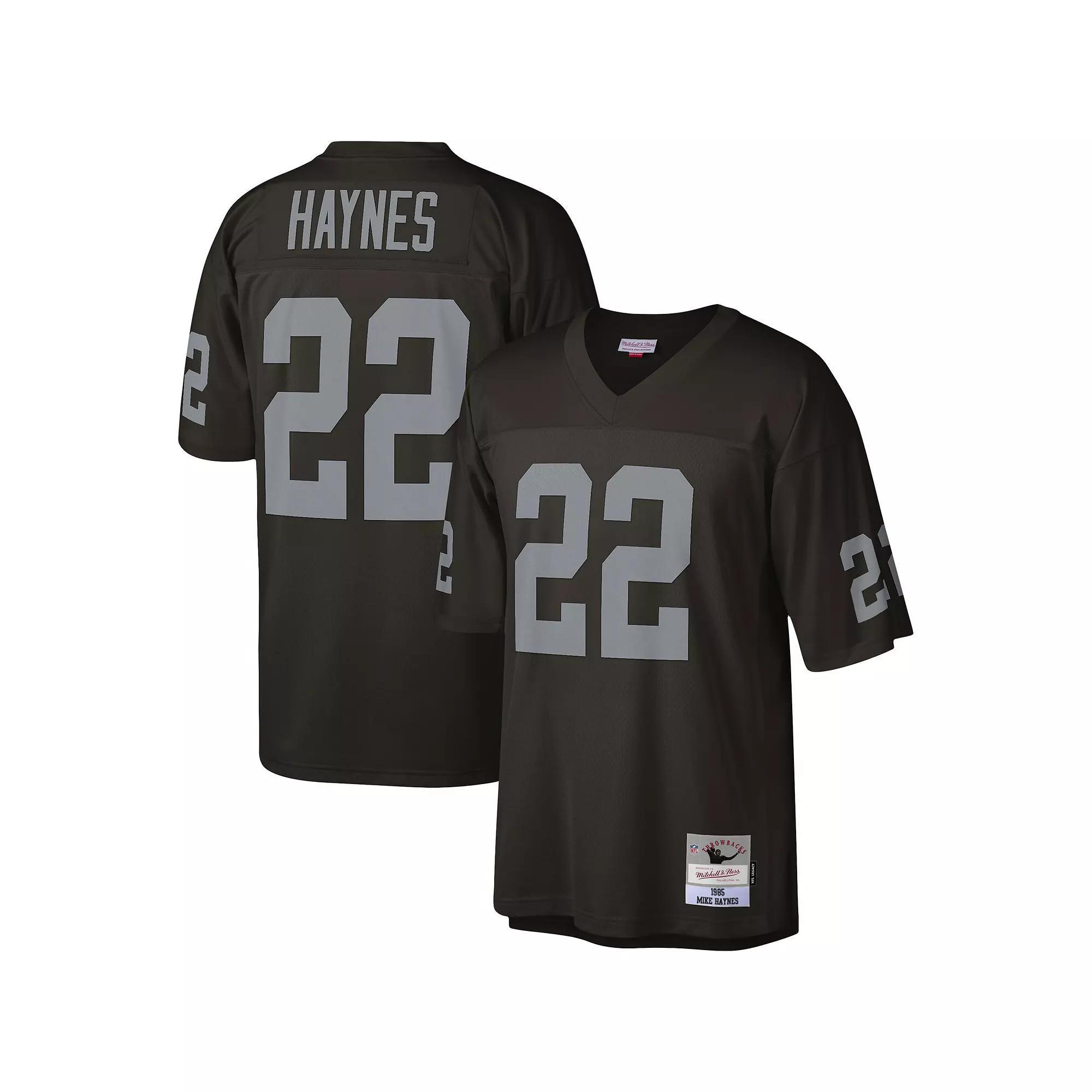 Men's Mitchell & Ness Mike Haynes Black Las Vegas Raiders 1985 Legacy Replica Jersey, Size: Small, Lvr Black Product Image