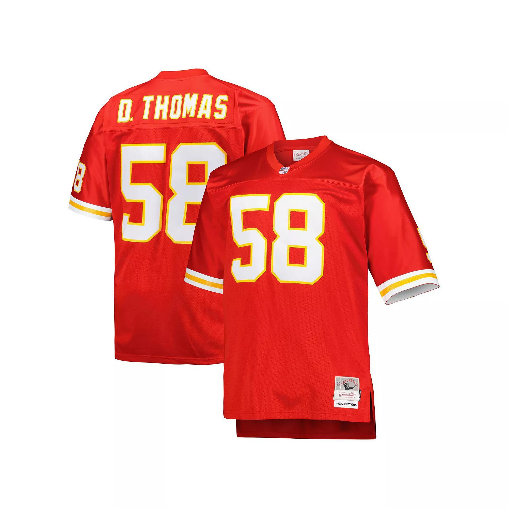 Men's Mitchell & Ness Derrick Thomas Red Kansas City Chiefs Big & Tall 1994 Retired Player Replica Jersey, Size: 2XLT Product Image