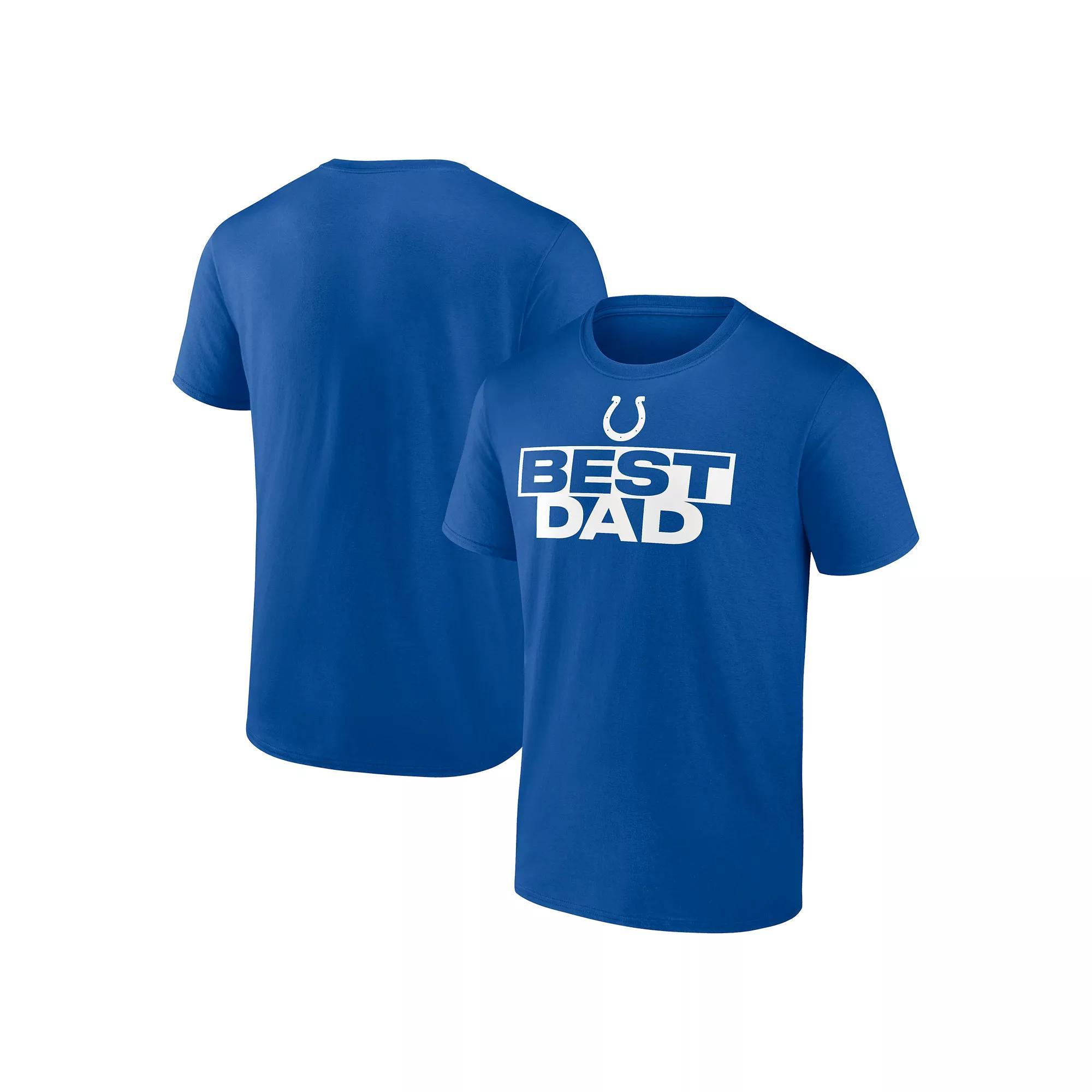 Men's Royal Indianapolis Colts Best Dad T-Shirt,  Product Image