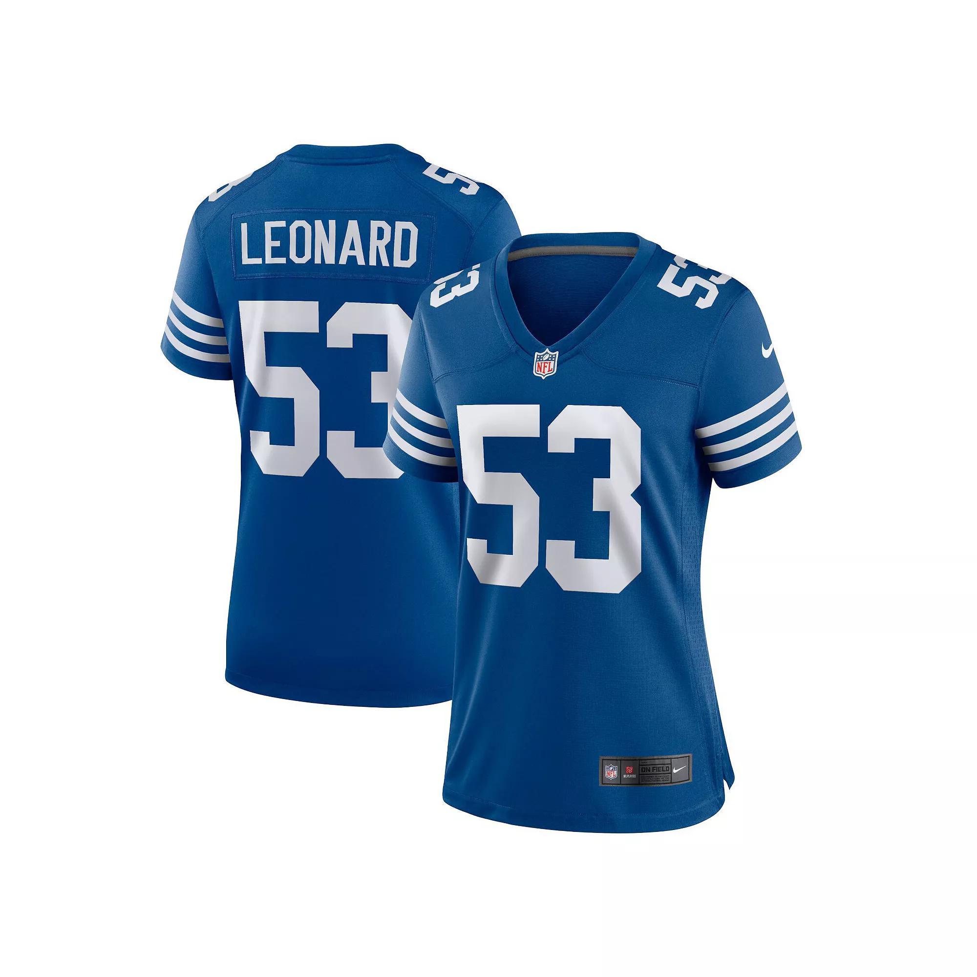 Women's Nike Darius Leonard Royal Indianapolis Colts Alternate Game Jersey, Size: Small, Blue Product Image