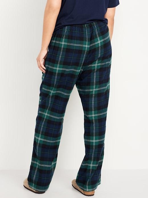 Mid-Rise Flannel Pajama Pants for Women Product Image