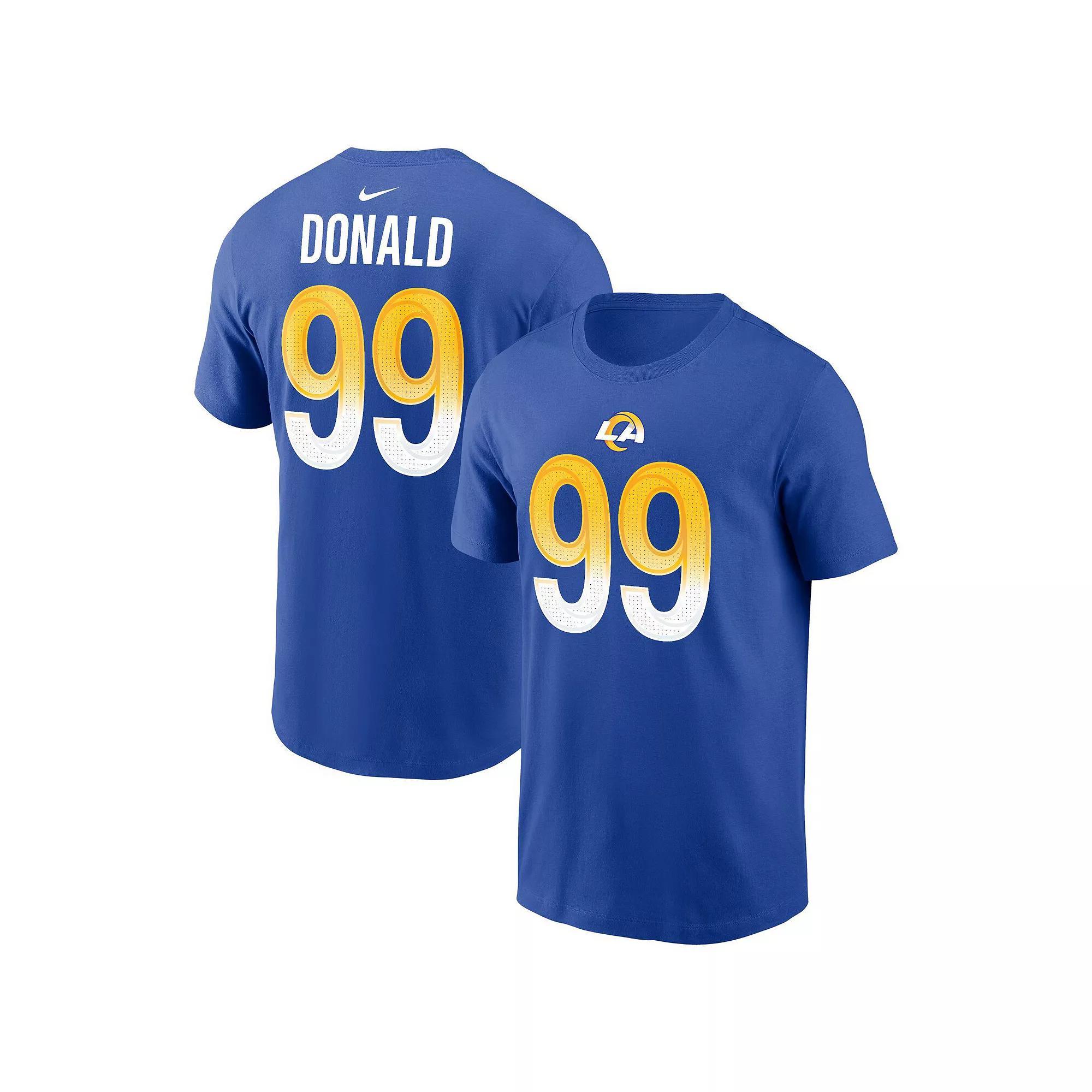 Men's Nike Aaron Donald Royal Los Angeles Rams Player Name & Number T-Shirt,  Product Image