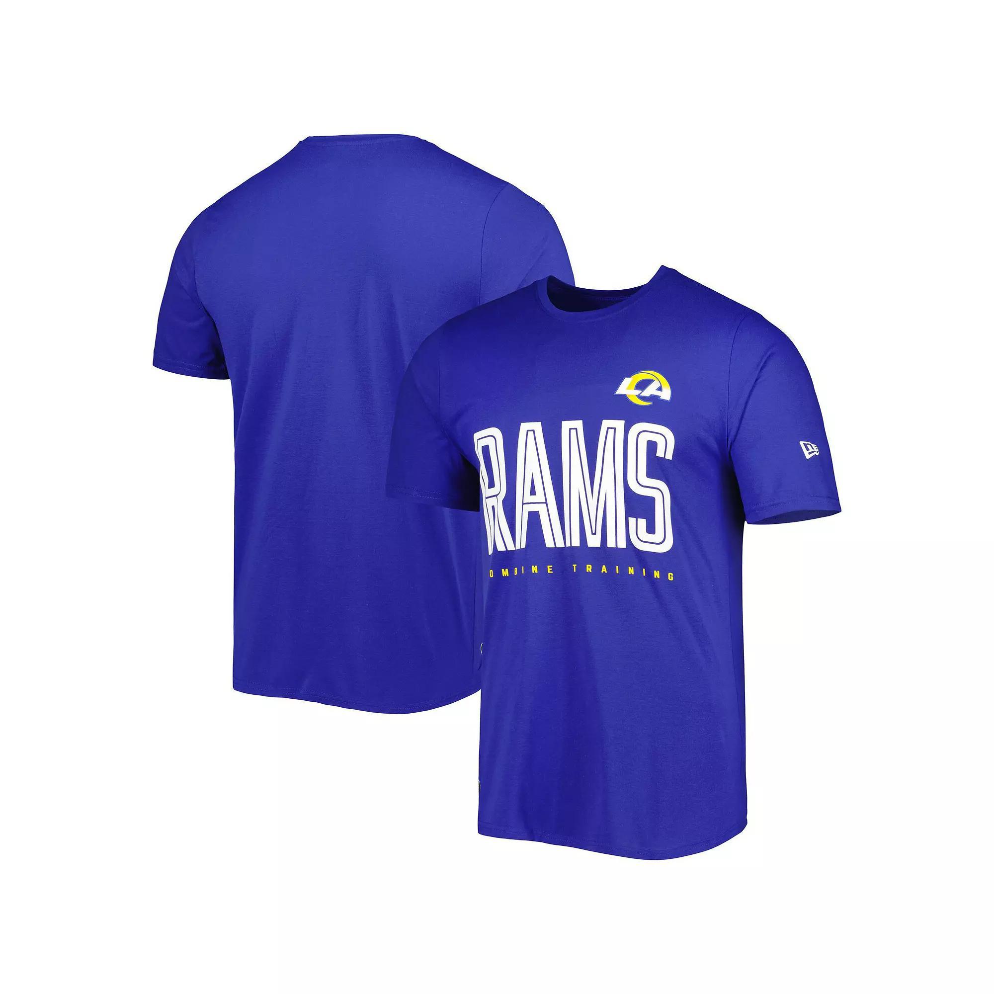 Men's New Era Royal Los Angeles Rams Combine Authentic Training Huddle Up T-Shirt,  Product Image