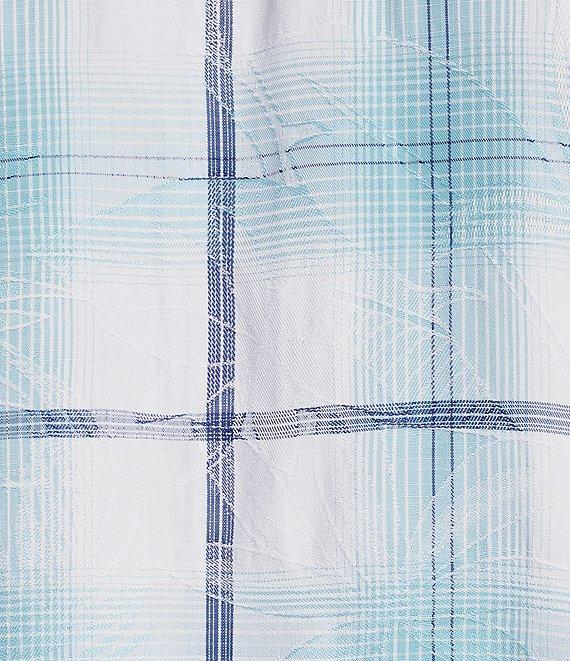 Caribbean Plaid Textured Short Sleeve Woven Shirt Product Image
