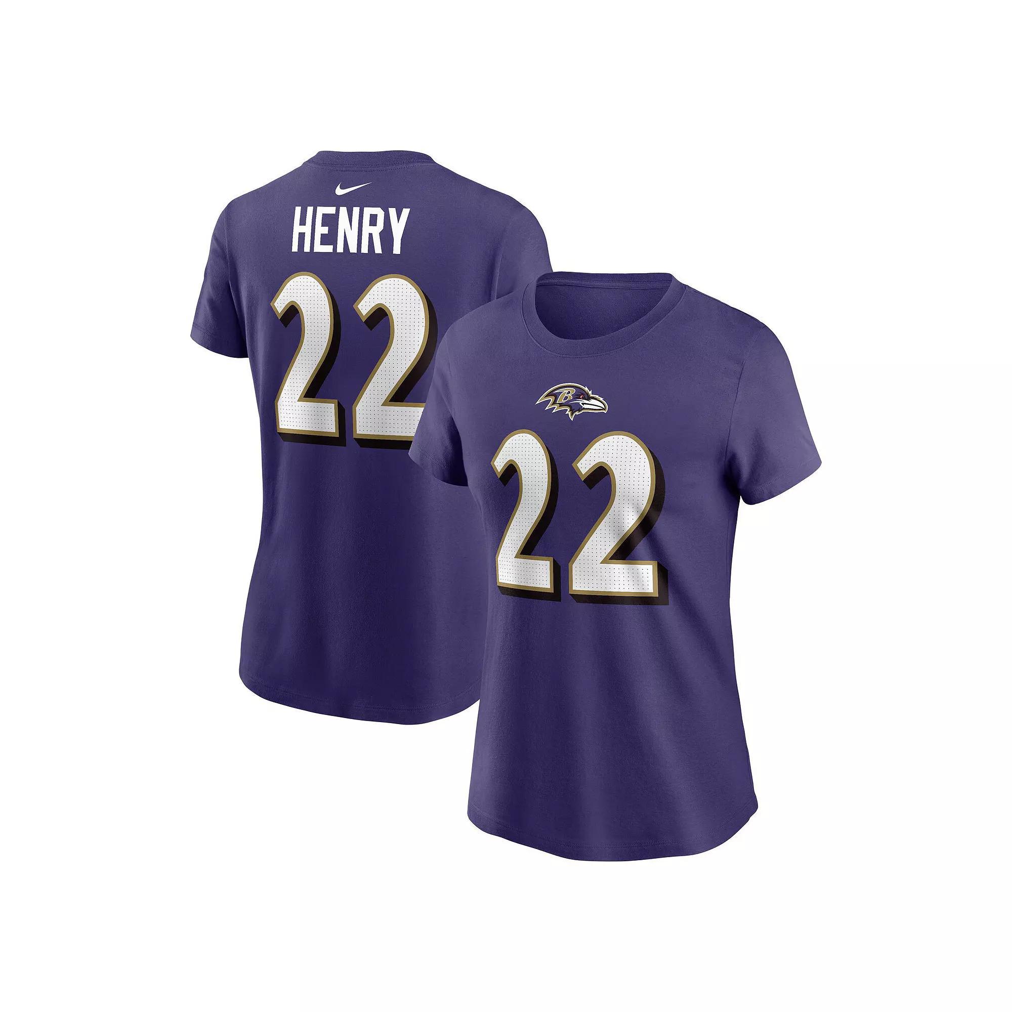 Women's Nike Derrick Henry Purple Baltimore Ravens Player Name & Number T-Shirt,  Product Image