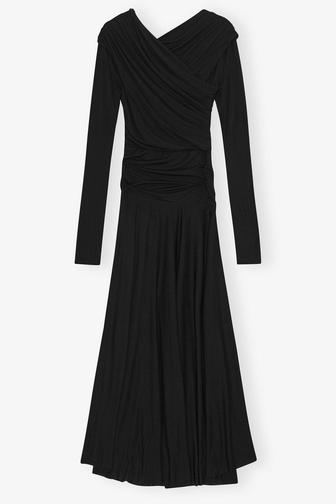 Black Ruched Dress Product Image