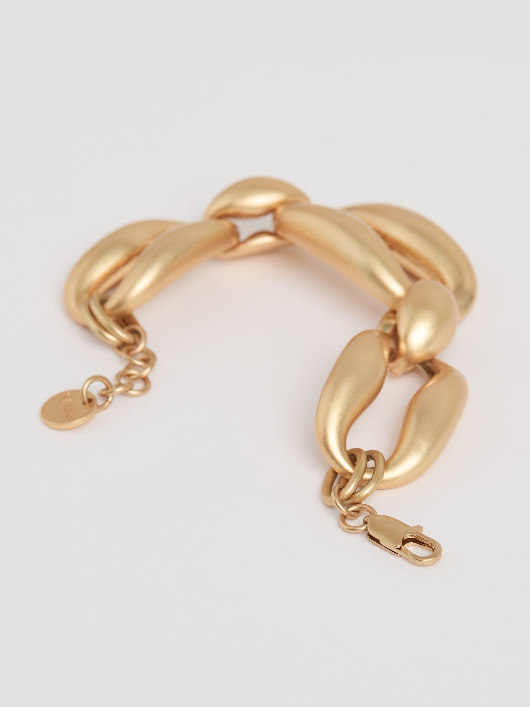 Sculpted Link Bracelet in Gold Tone Product Image