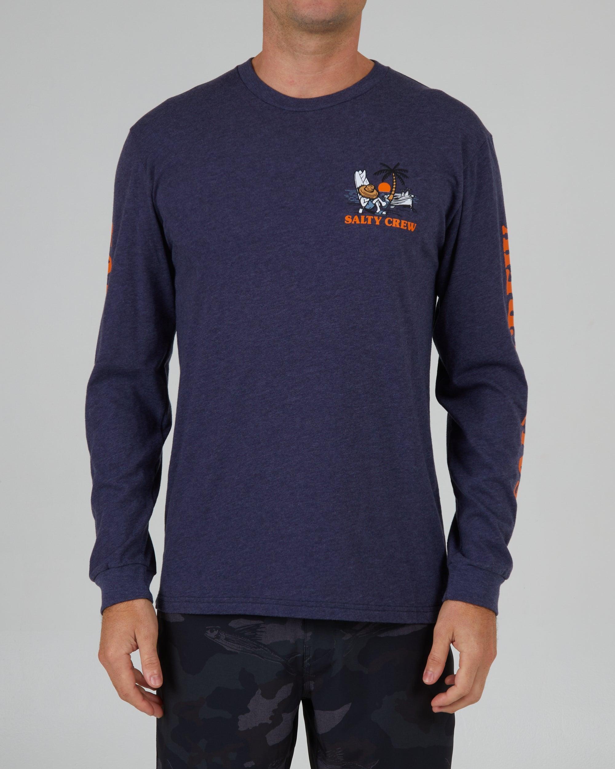 Siesta Premium L/S Tee - Navy Heather Male Product Image