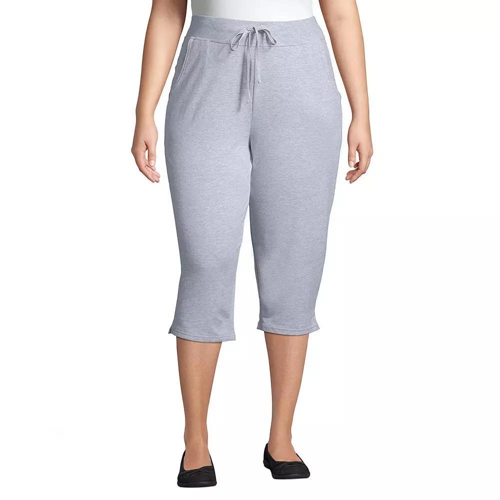 Plus Size Just My Size French Terry Capris, Womens Blue Product Image