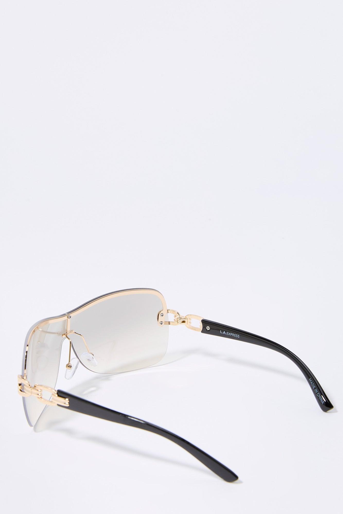 Rimless Shield Sunglasses Female Product Image