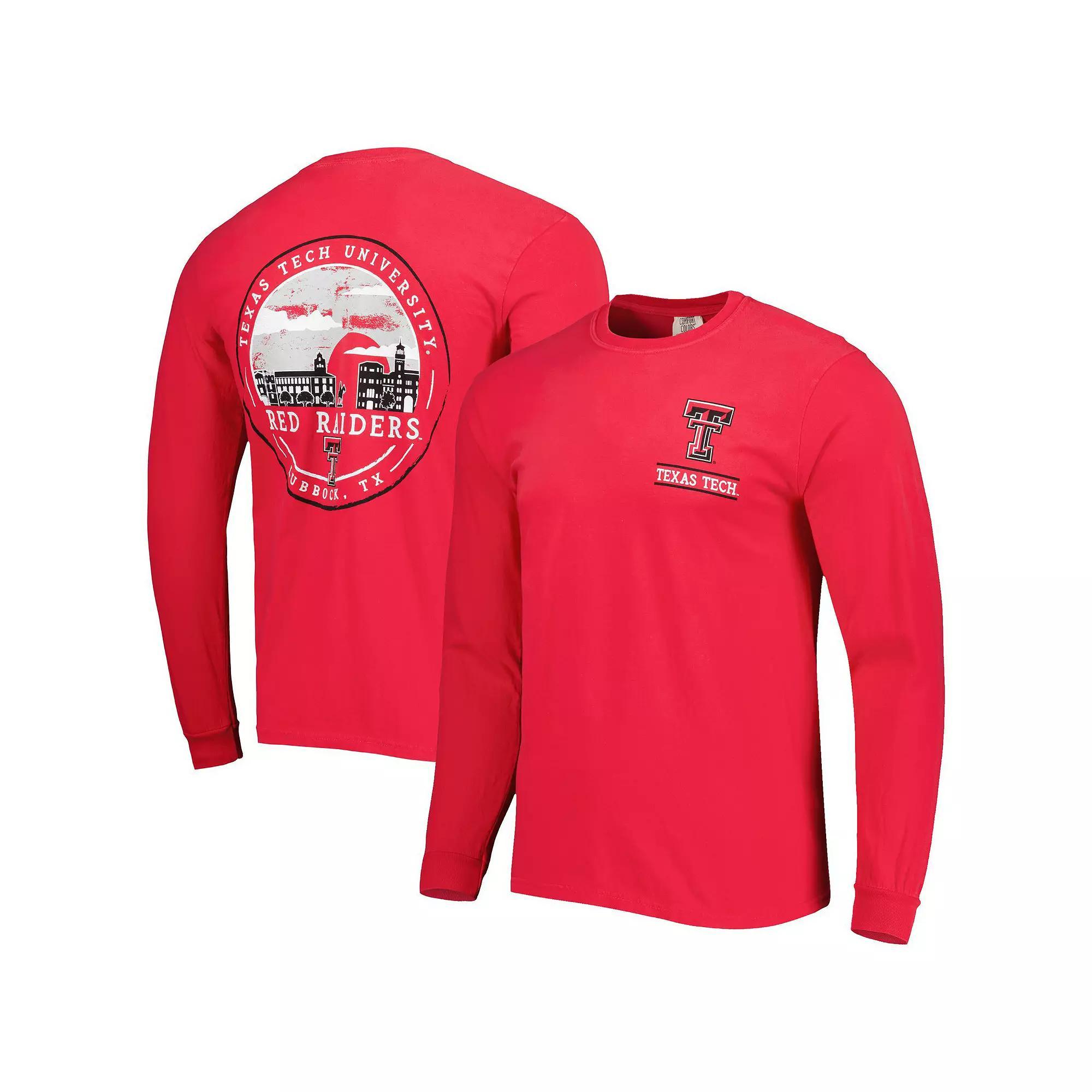 Men's Red Texas Tech Red Raiders Circle Campus Scene Long Sleeve T-Shirt,  Product Image