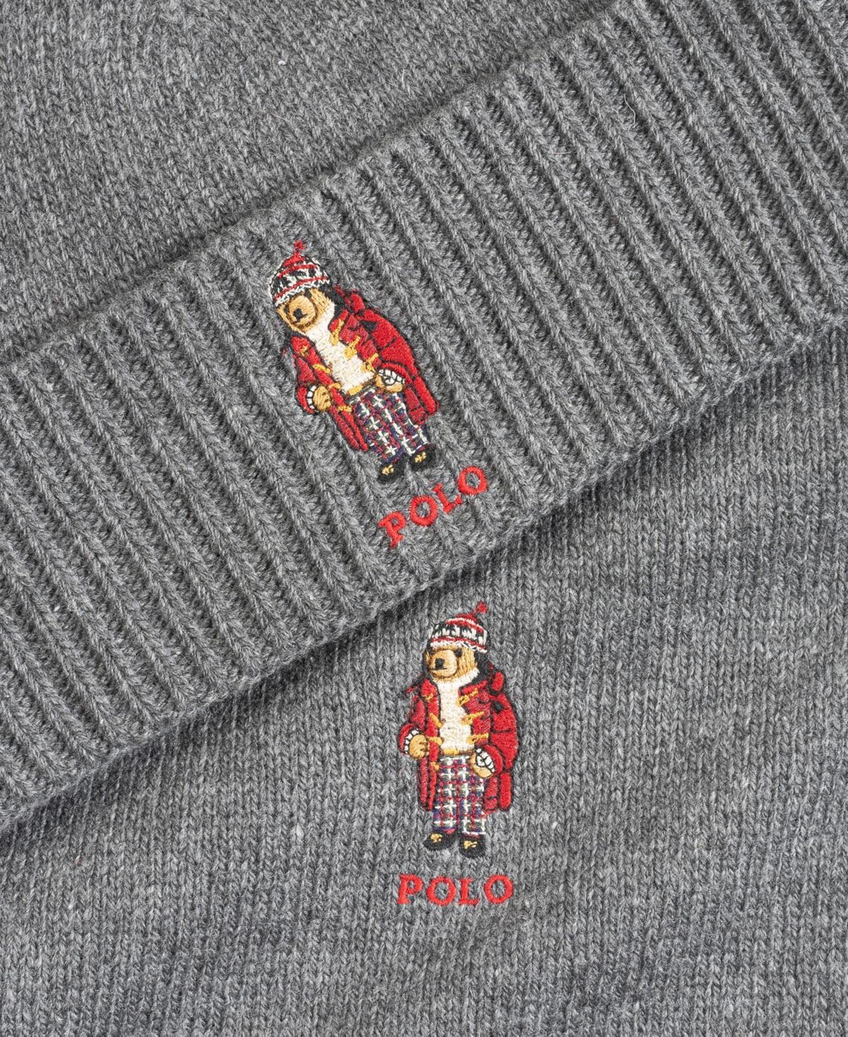 POLO RALPH LAUREN Men's Holiday Bear Knit, 2-piece Set In Barclay Heather Product Image