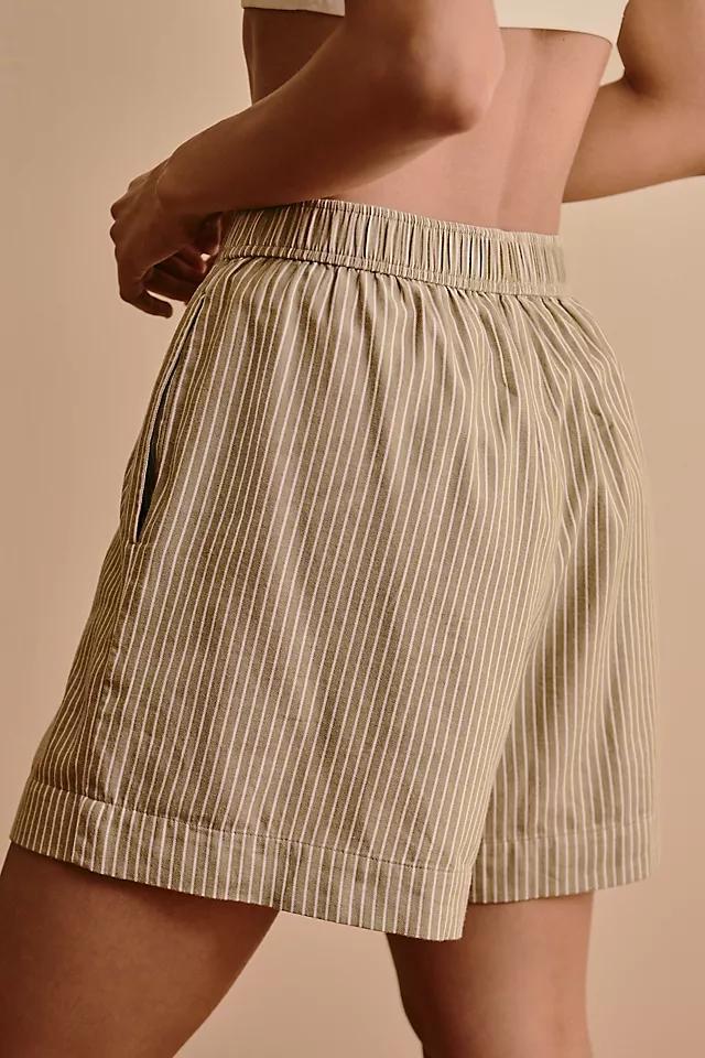 By Anthropologie Flannel Boxer Shorts Product Image