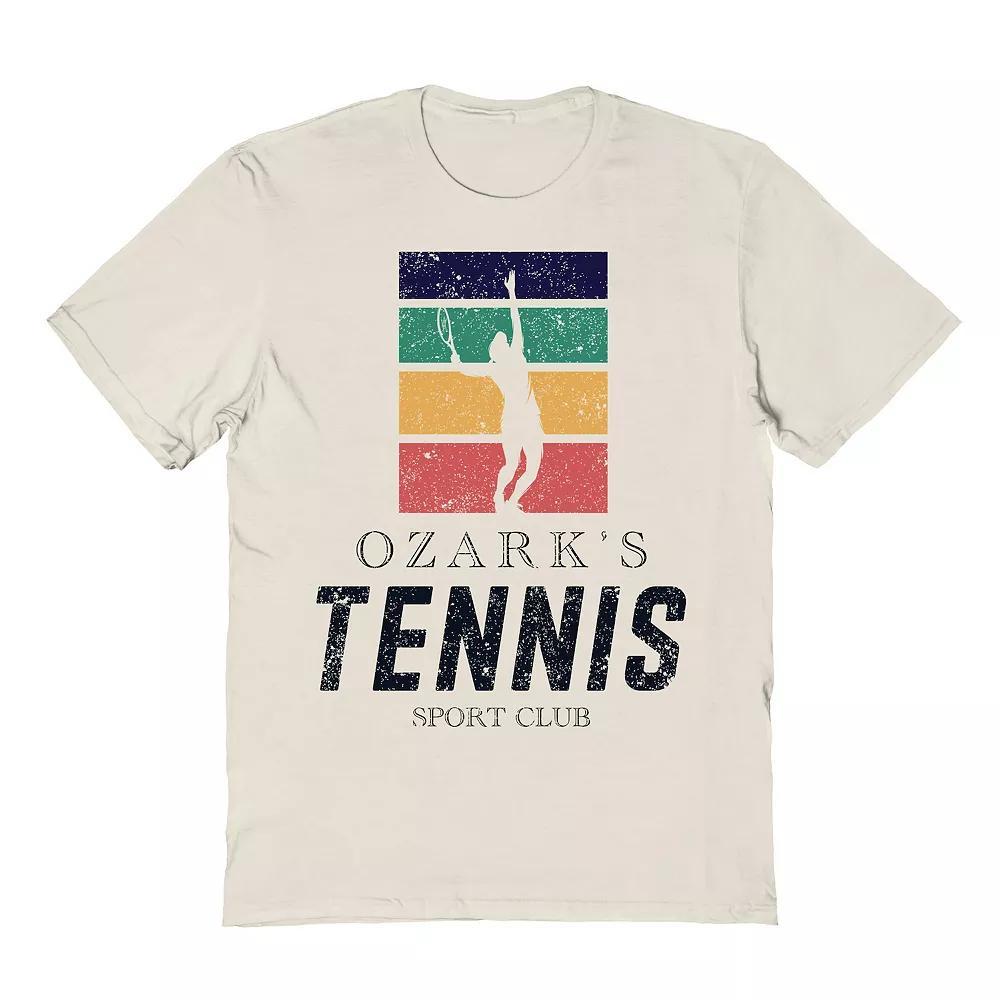 Men's Americana Collection Tennis Sport Club Graphic Tee, Size: Small, Natural Product Image