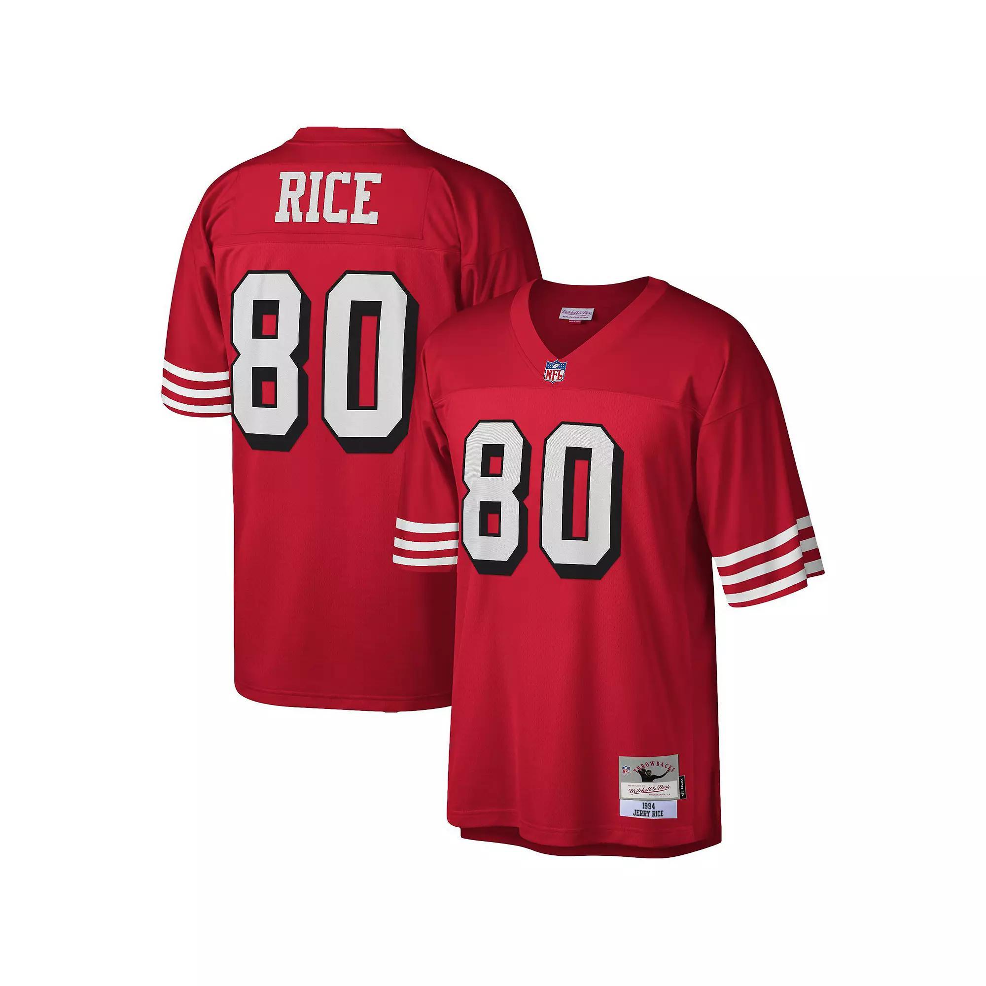Men's Mitchell & Ness Jerry Rice Scarlet San Francisco 49ers 1994 Legacy Replica Jersey,  Product Image
