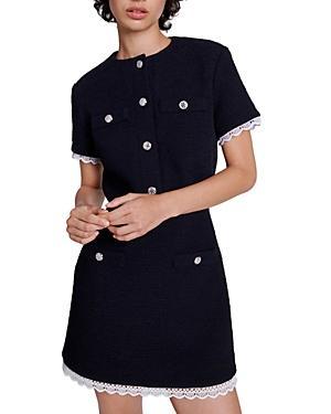 Maje Ramisia Tweed Short Sleeve Dress Product Image