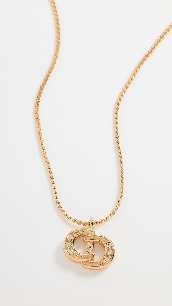 What Goes Around Comes Around Dior Gold Crystal CD Necklace | Shopbop Product Image