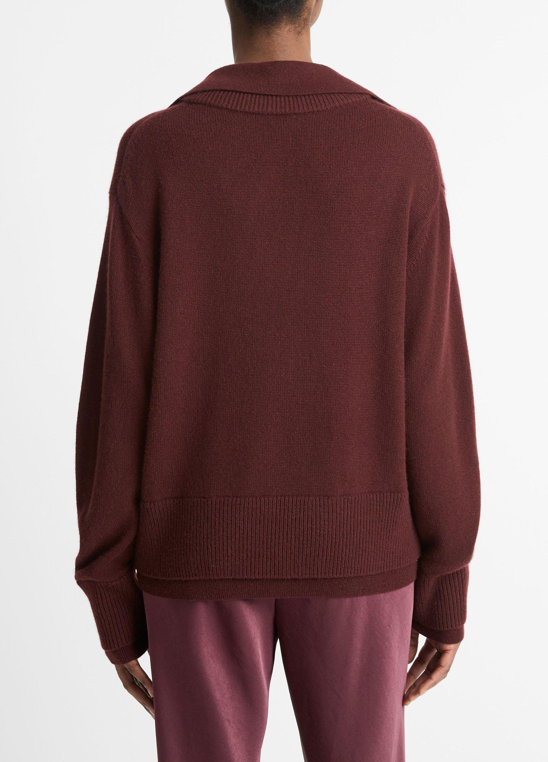 Wool-Cashmere Double-Layer Collared Pullover Product Image