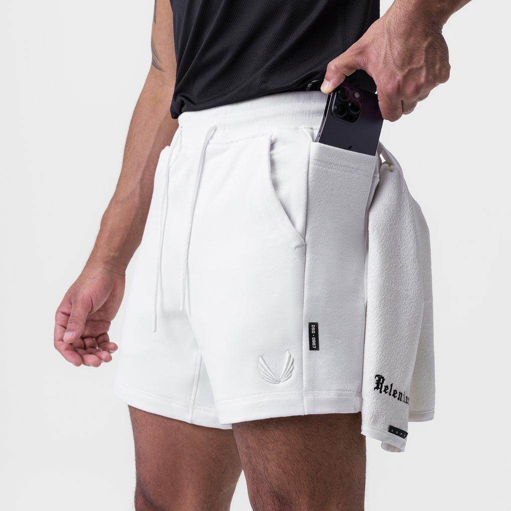 0867. Tech-Terry™ Sidelock Sweat Short - White Product Image