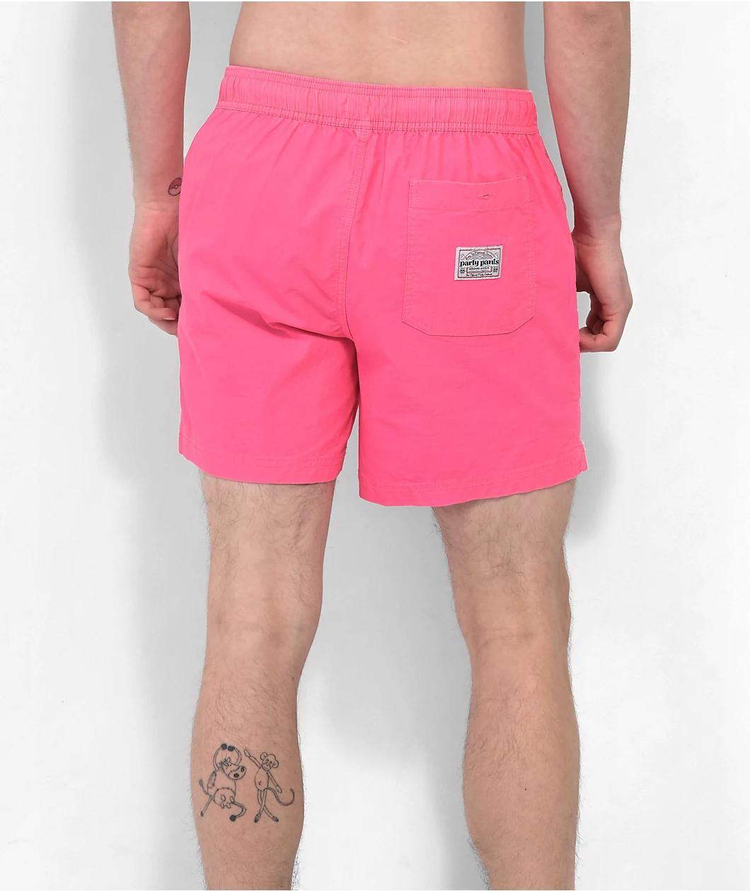 Party Pants Vintage Volley Pink Board Shorts Product Image