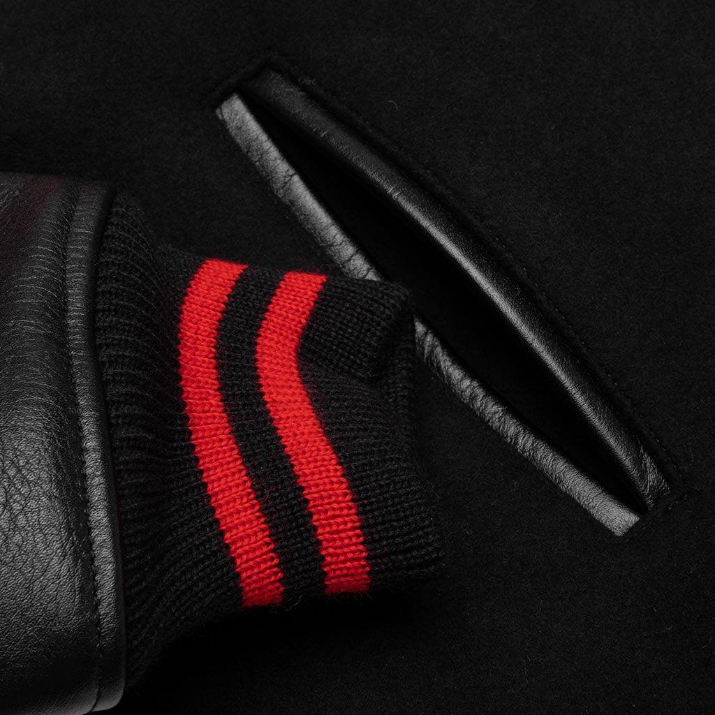 Saint Michael Devil Varsity Jacket - Black Male Product Image