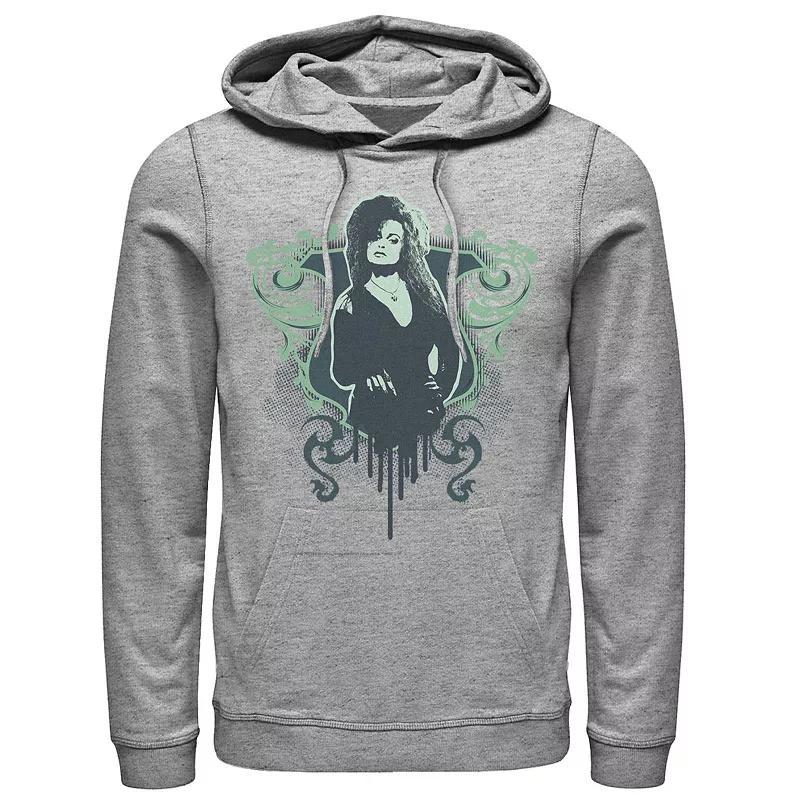 Mens Harry Potter Bellatrix Lestrange Dripping Portrait Graphic Pullover Hoodie Athletic Grey Product Image