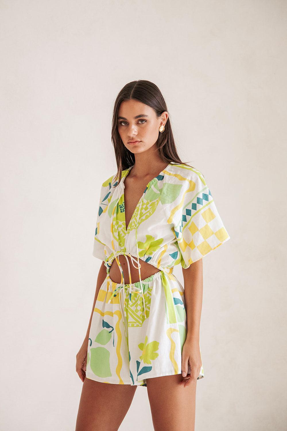 Arella Playsuit - Prego Verde Product Image