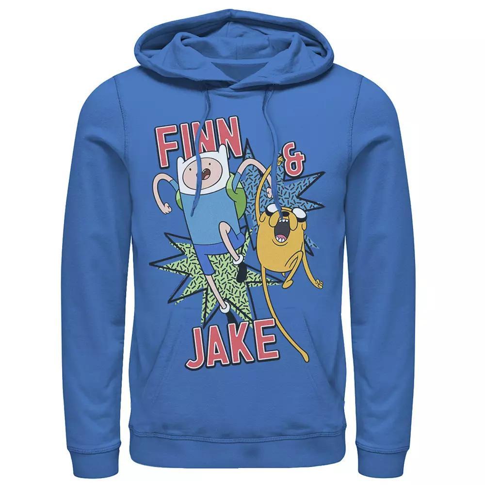 Men's Cartoon Network Adventure Time Finn & Jake Kapow Hoodie, Size: XXL, Royal Product Image