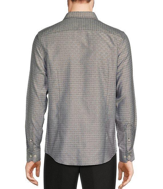 Murano Slim Diamond Pattern Long Sleeve Woven Shirt Product Image
