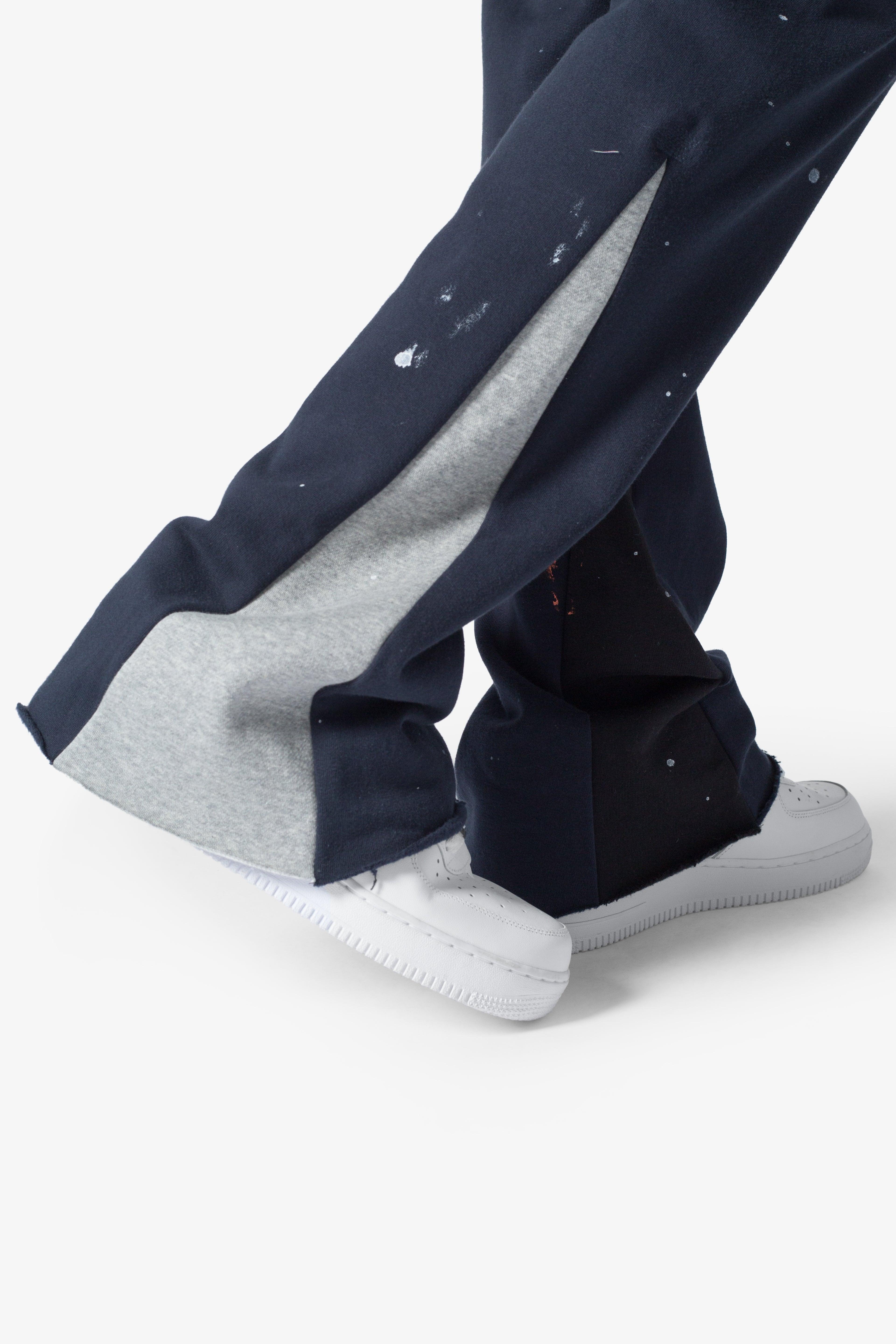 Contrast Bootcut Sweatpants - Navy Product Image