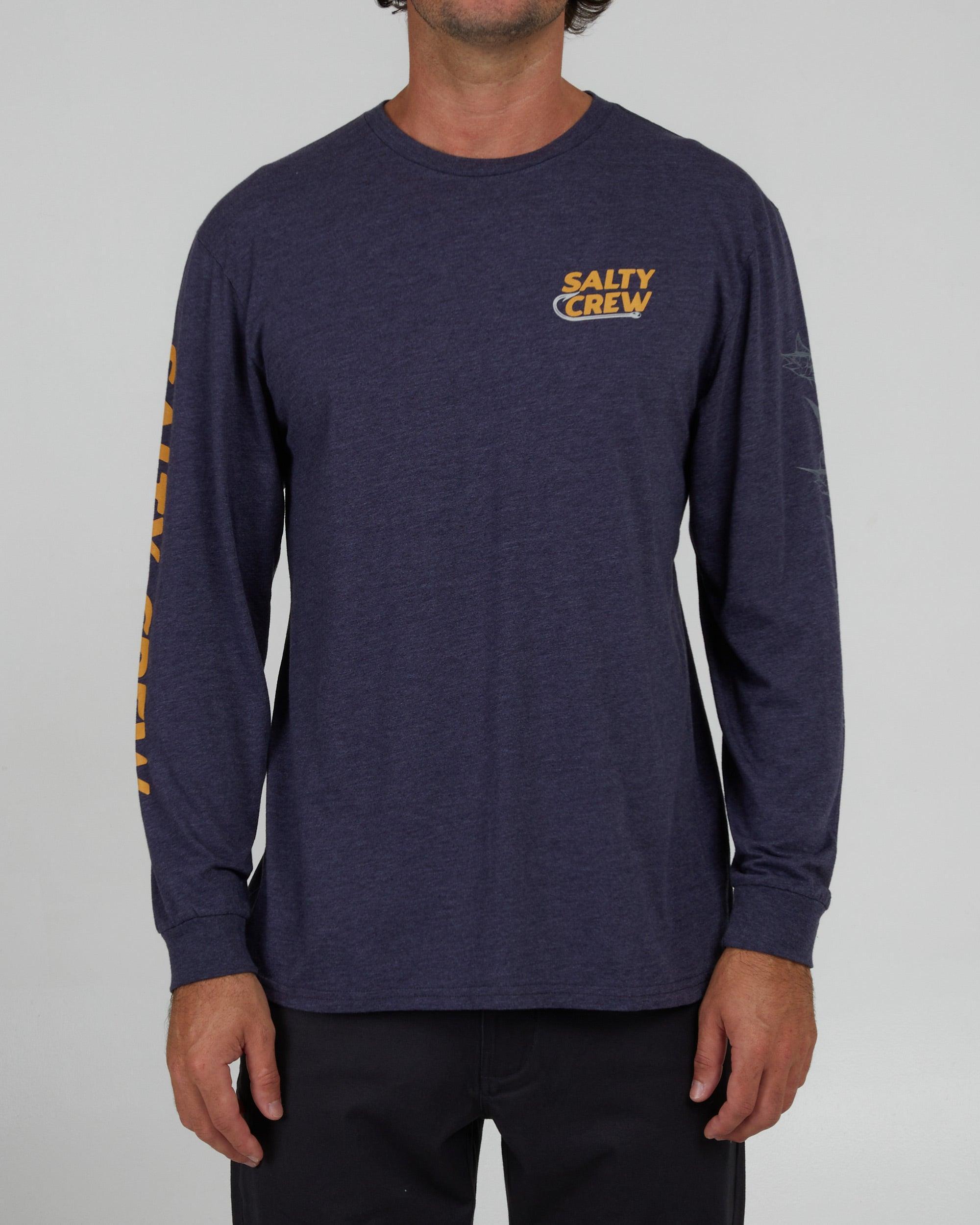 Hook Up Premium L/S Tee - Navy Heather Male Product Image