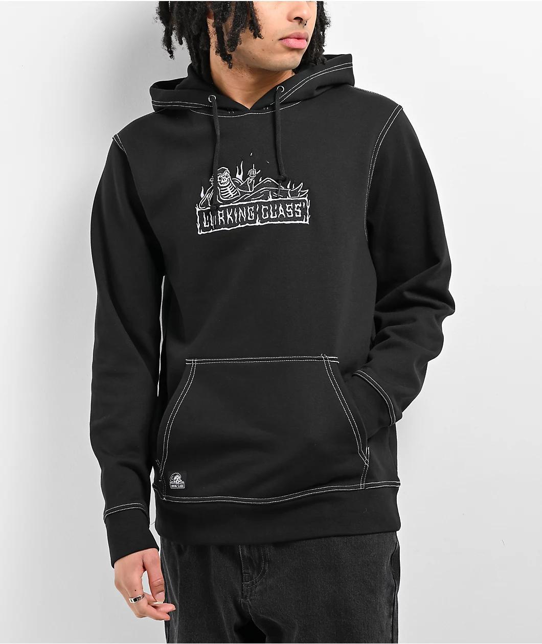 Lurking Class By Sketchy Tank Box Logo Black Hoodie Product Image