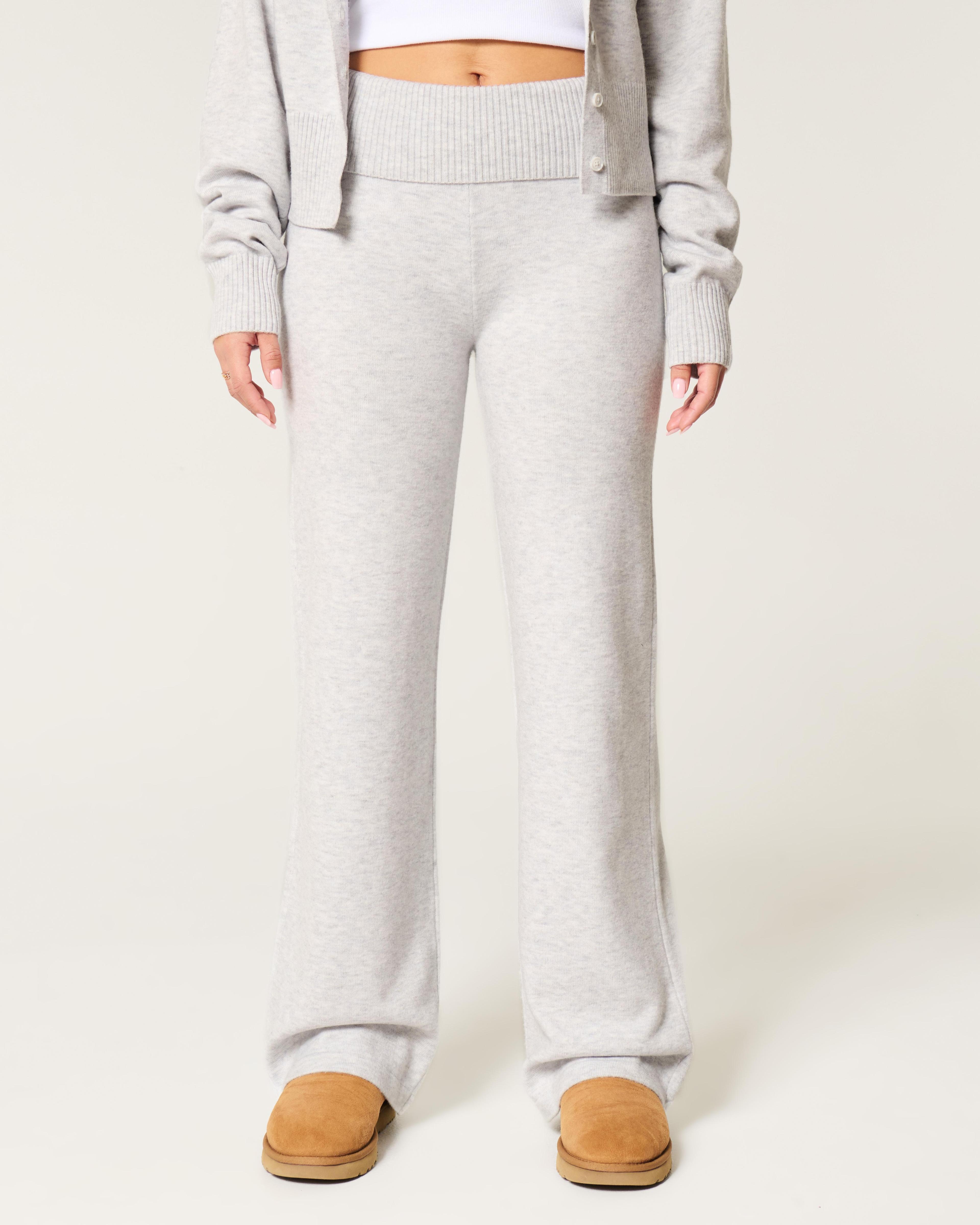 Gilly Hicks Sweater-Knit Straight Pants Product Image