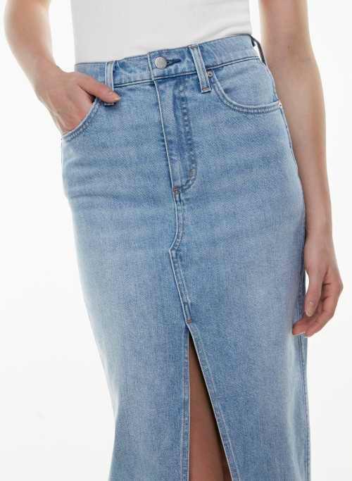 the 90s halle stretch denim skirt Product Image